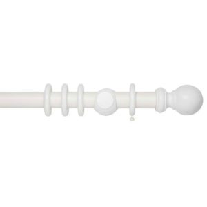 White Wood Curtain Pole