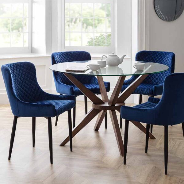 Excel Blue Dining Chair Interior