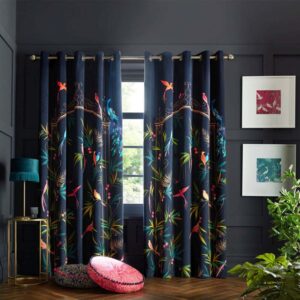 Enchanted Gate Navy Curtains